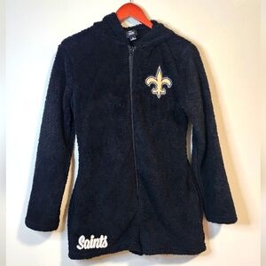 NFL Saints Fleece Hooded Tracksuit Romper